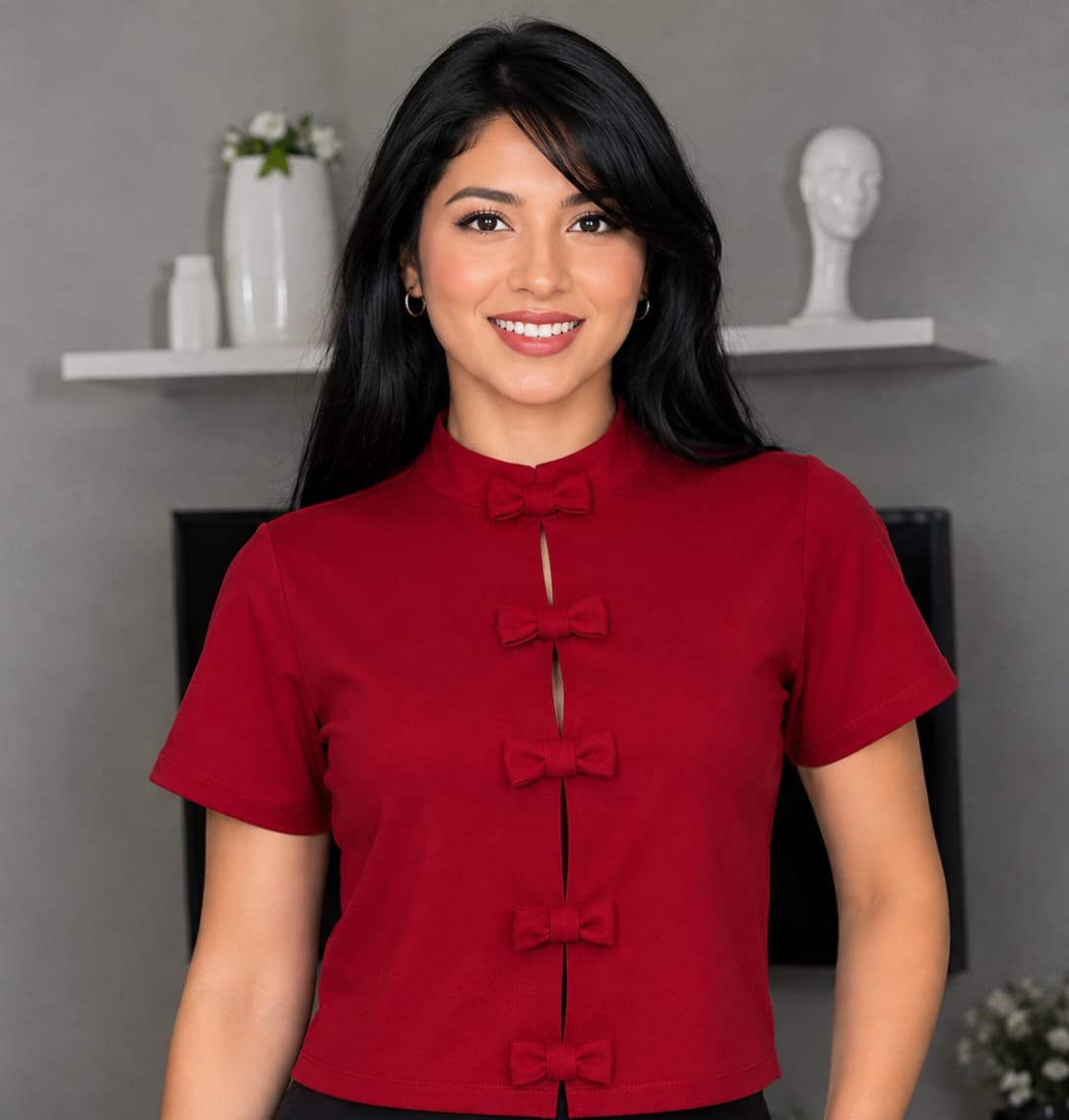 Blusa Detalle con Moños