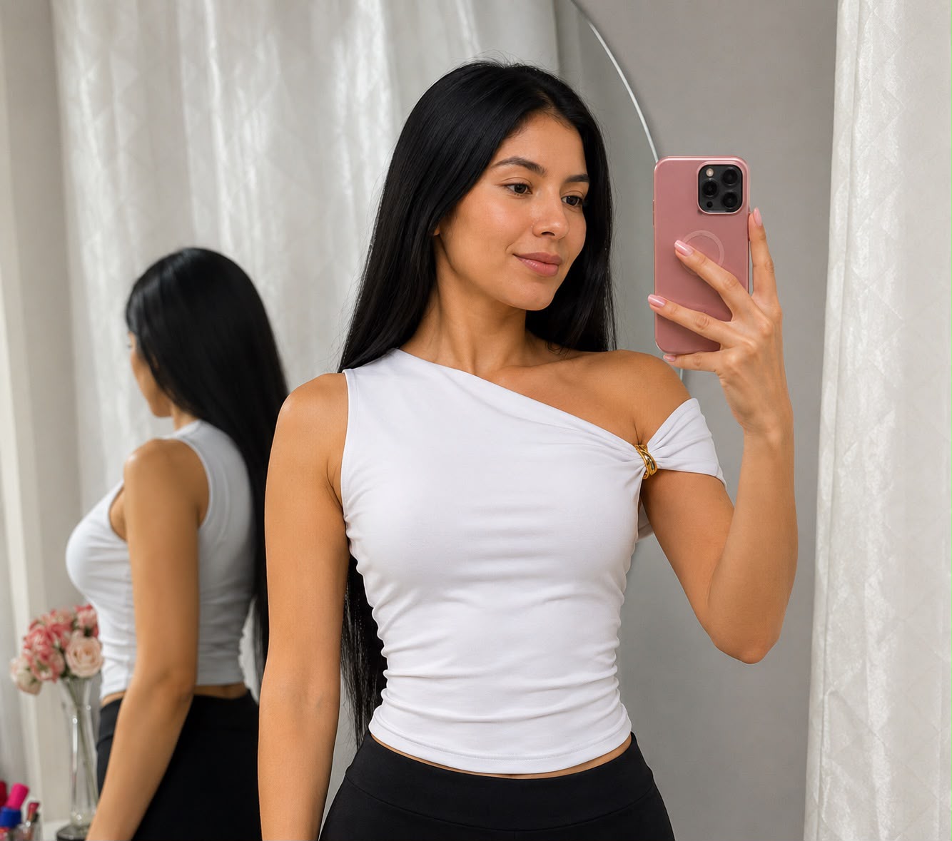 Blusa Asimétrica con Herraje